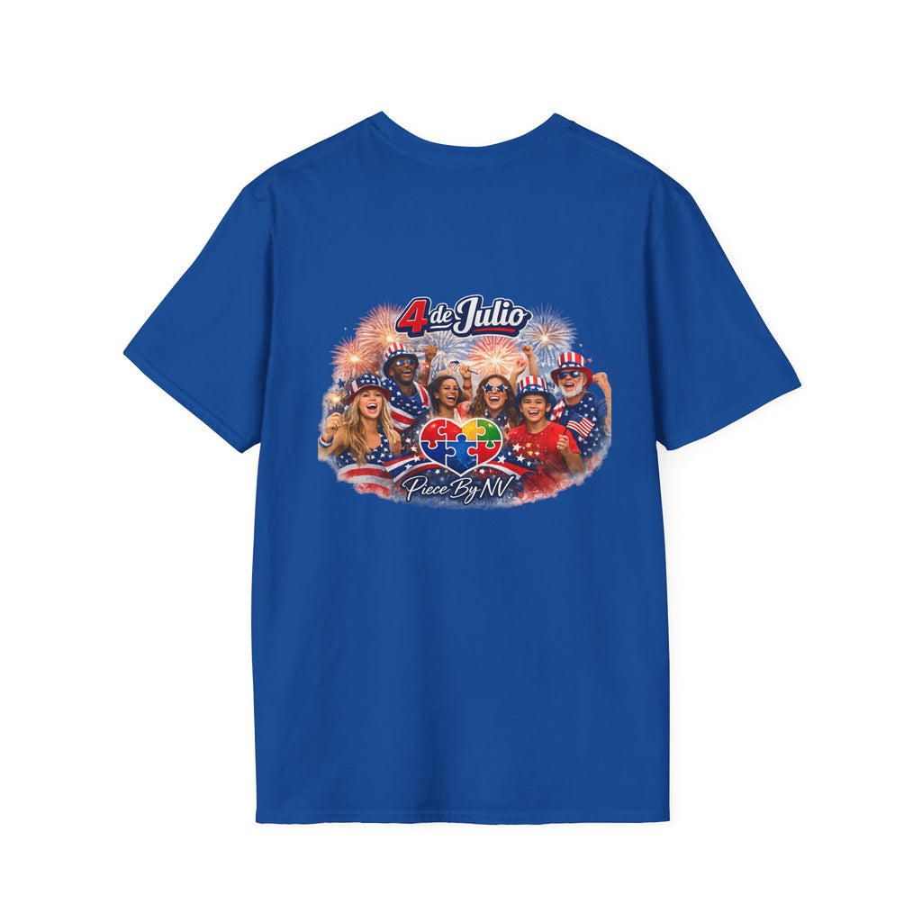 Autism Awareness American Flag 4th of July T-Shirt | Inclusion Patriotic Design