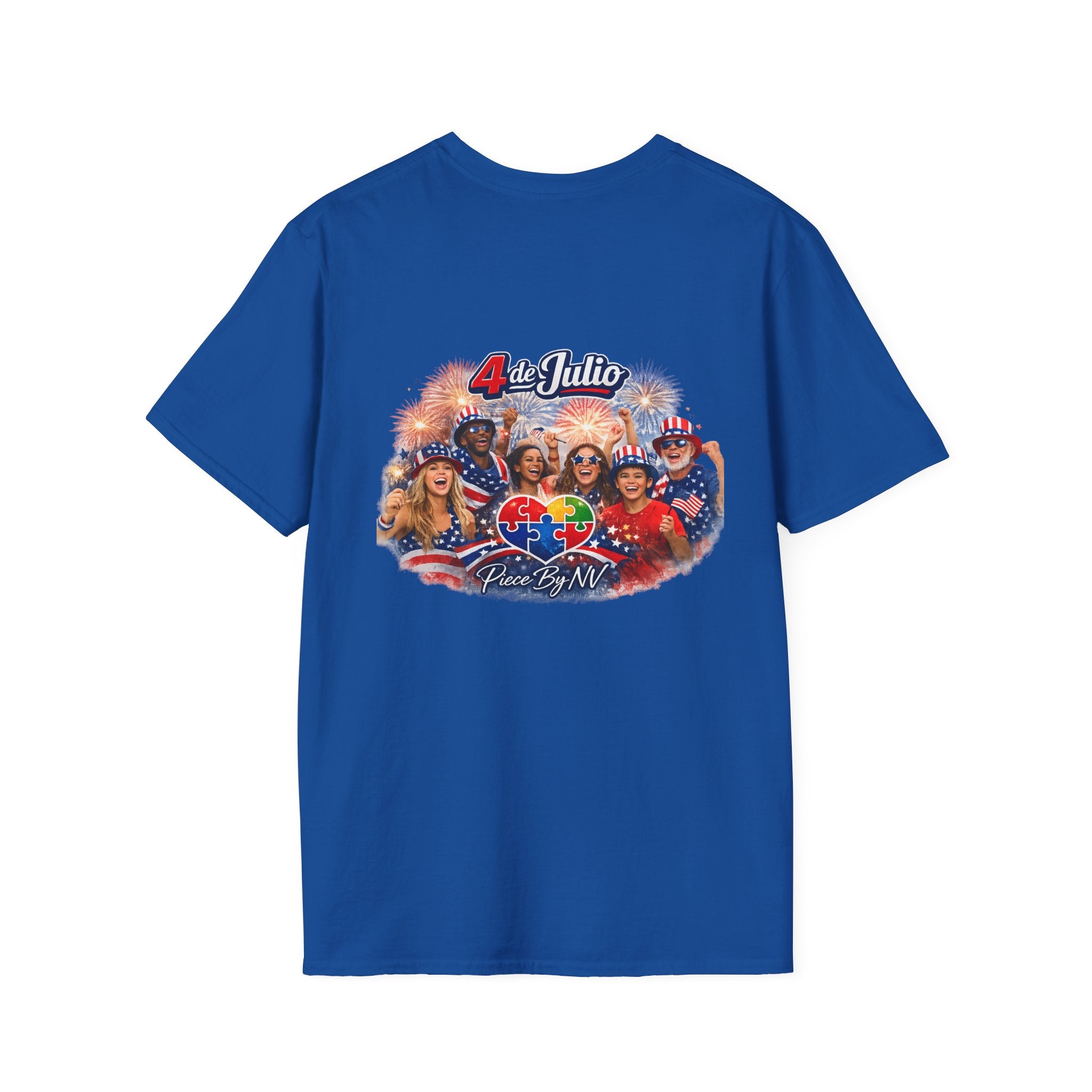 Autism Awareness American Flag 4th of July T-Shirt | Inclusion Patriotic Design