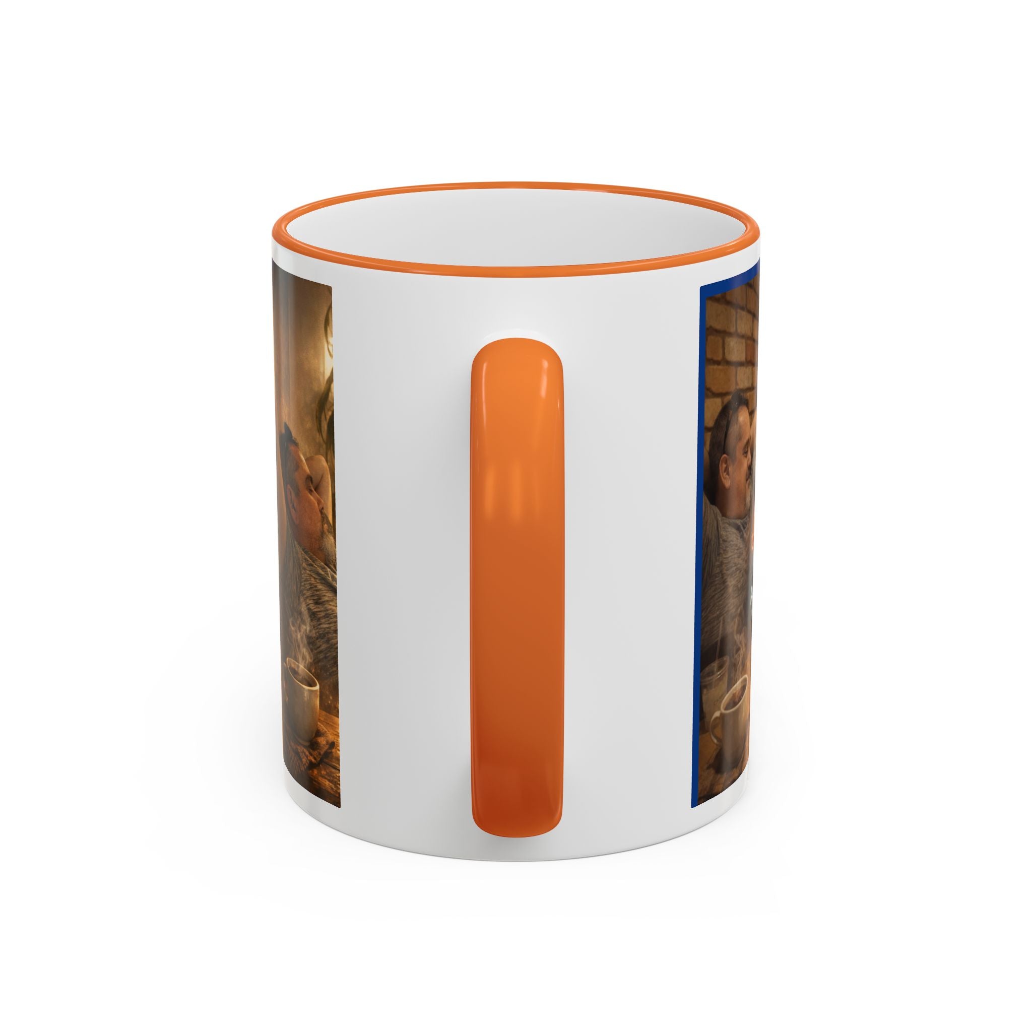 Autism Puzzle Heart Illustration Mug | Accent Rim & Handle