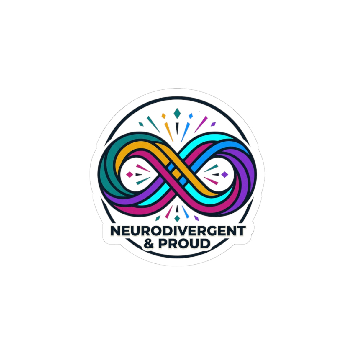 Neurodivergent & Proud Kiss-Cut Stickers | Autistic Pride, Sensory-Friendly