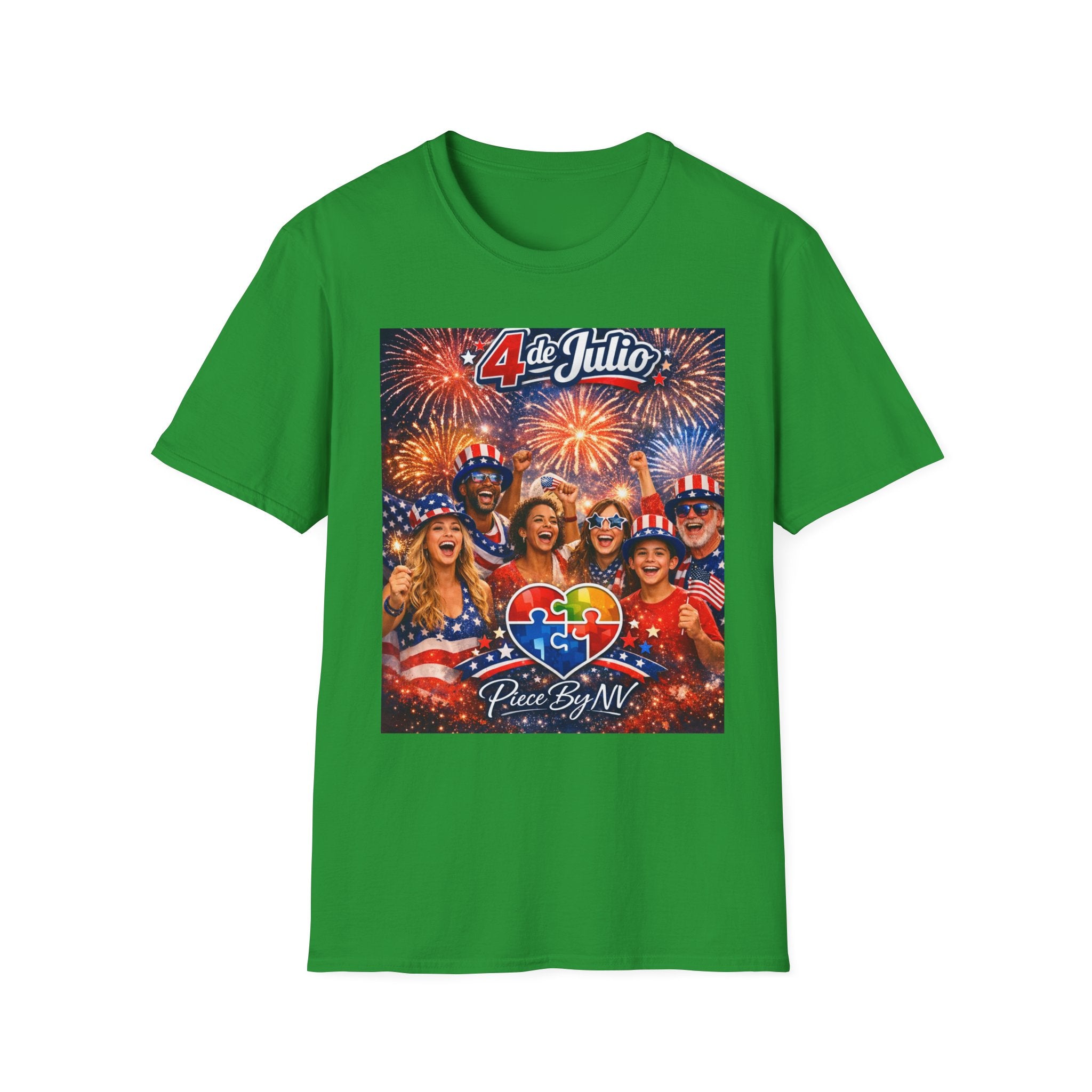 Autism Awareness American Flag 4th of July T-Shirt | Inclusion Patriotic Design