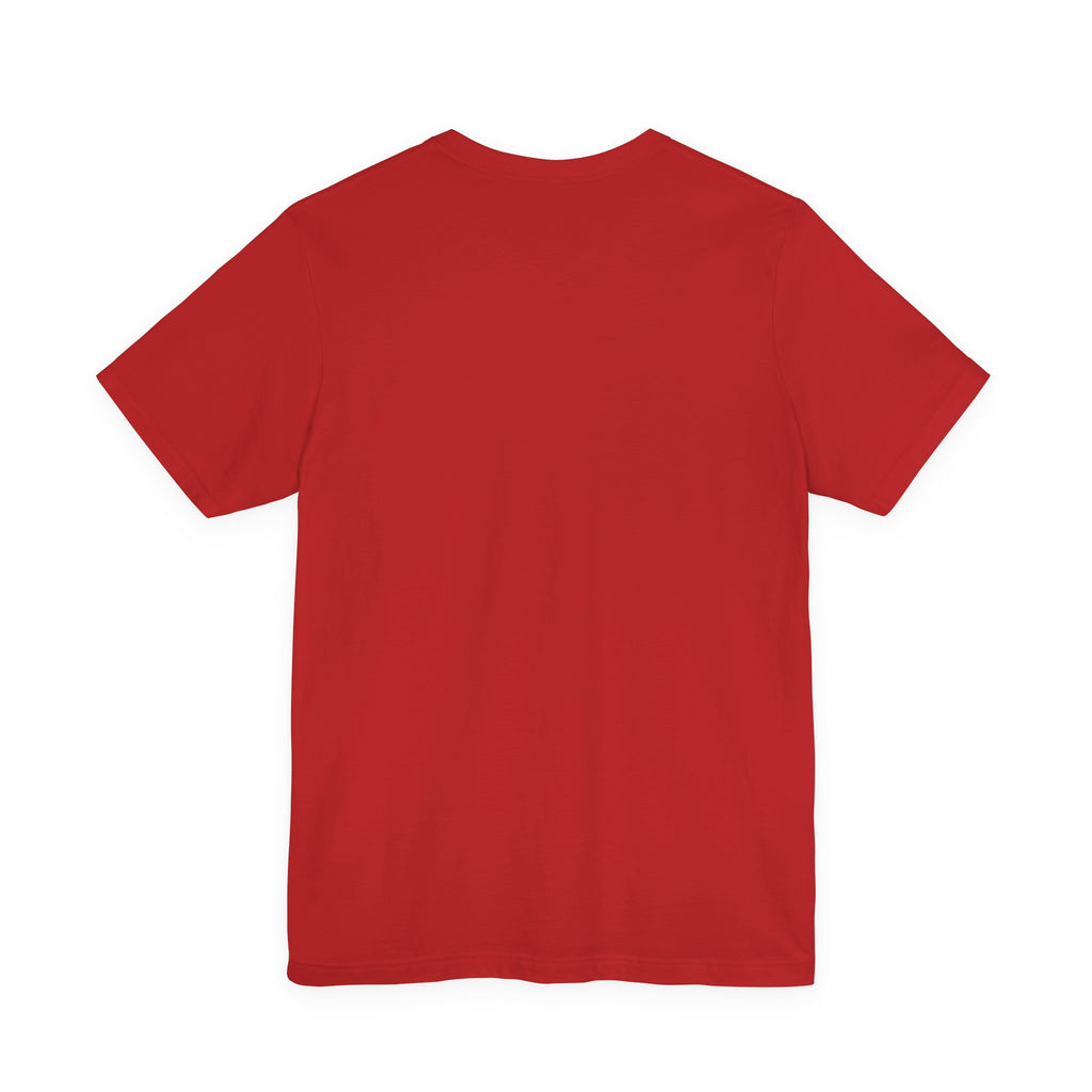 Woman with Rose Portrait Tee | Glamorous Red Dress Illustration