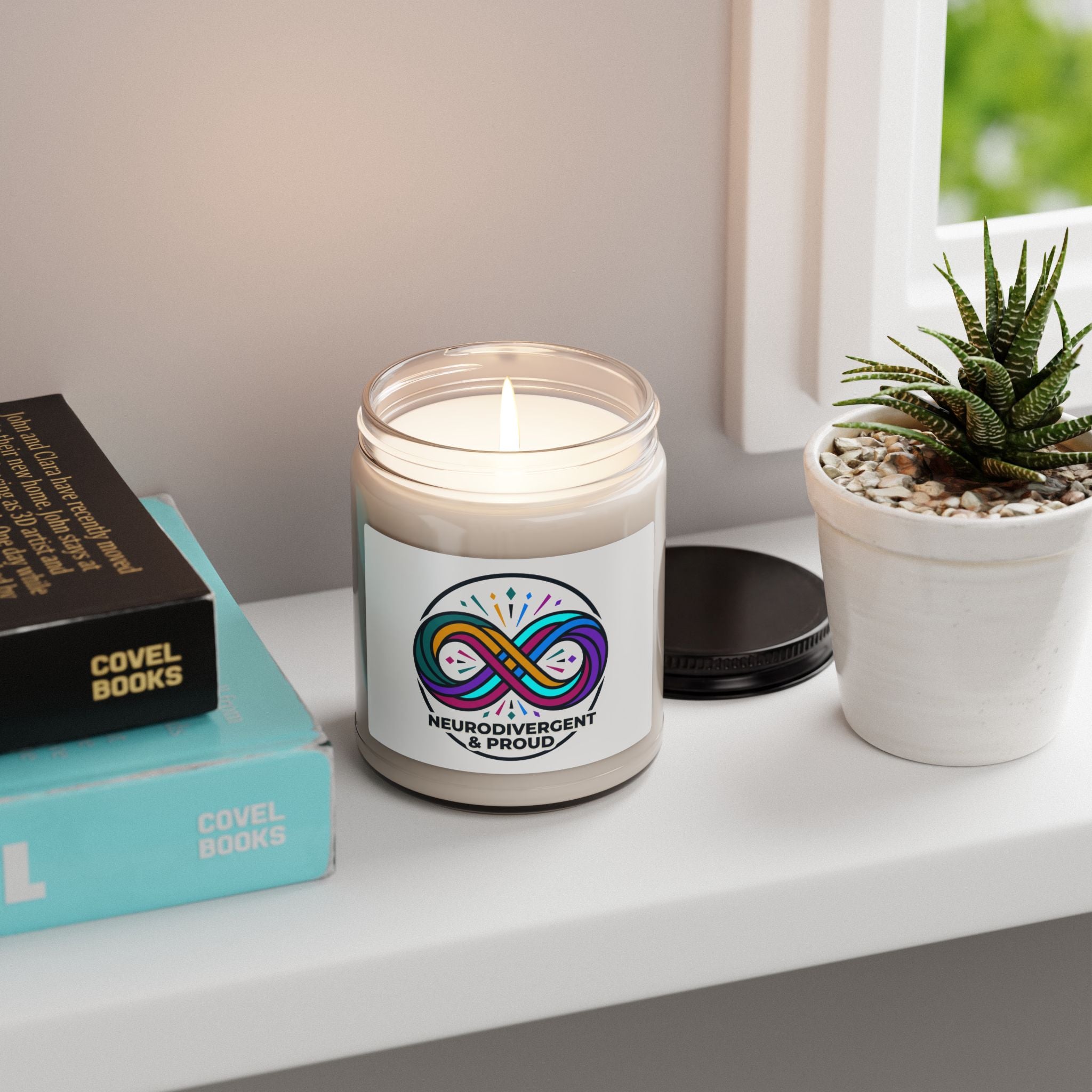 Neurodivergent & Proud Candle, Soy Scented 9oz | Autistic Pride, Sensory-Friendly