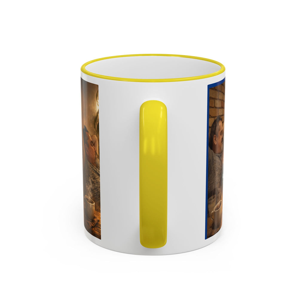 Autism Puzzle Heart Illustration Mug | Accent Rim & Handle