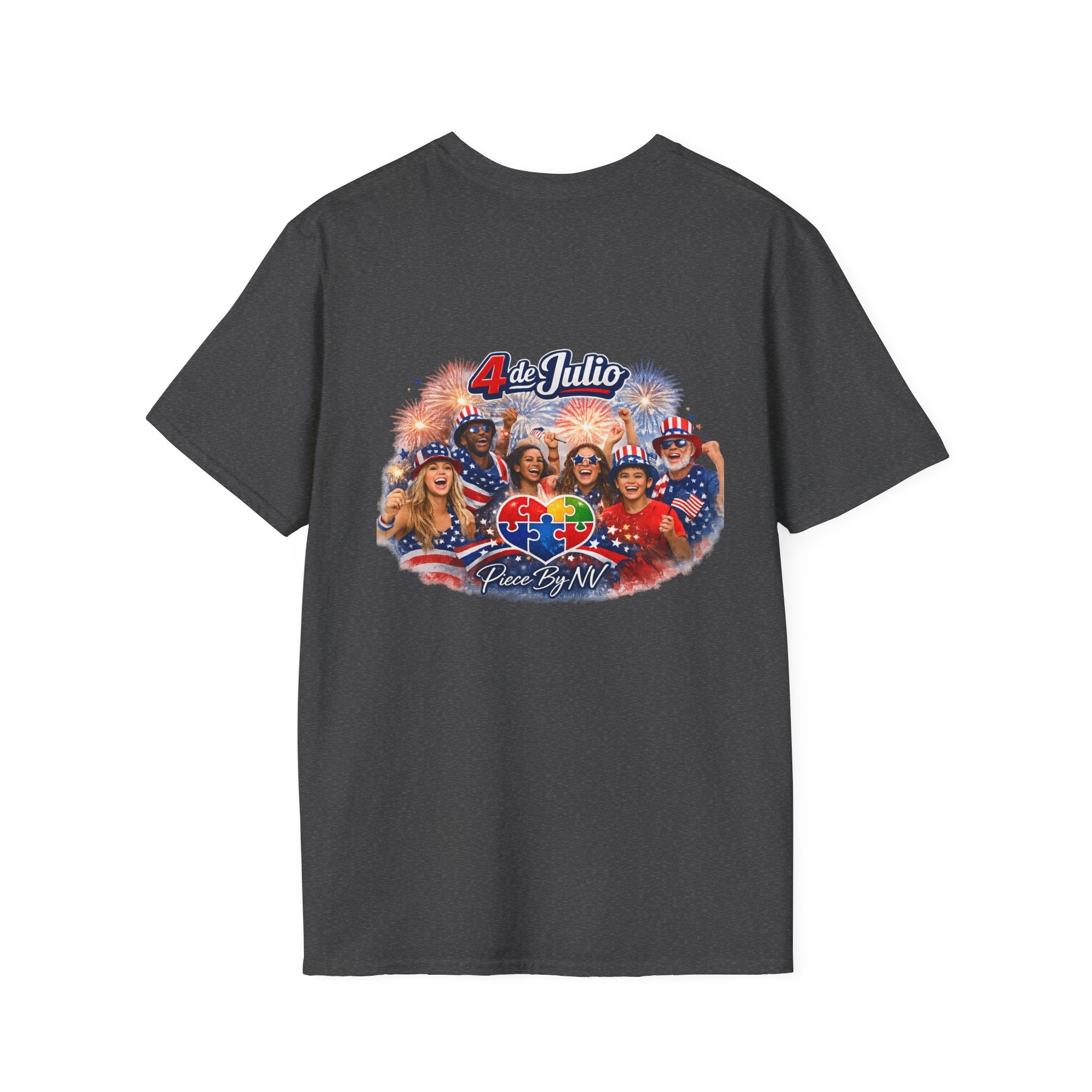 Autism Awareness American Flag 4th of July T-Shirt | Inclusion Patriotic Design