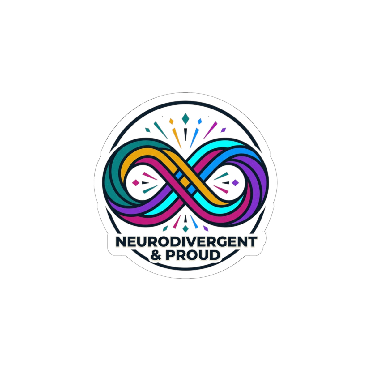 Neurodivergent & Proud Kiss-Cut Stickers | Autistic Pride, Sensory-Friendly