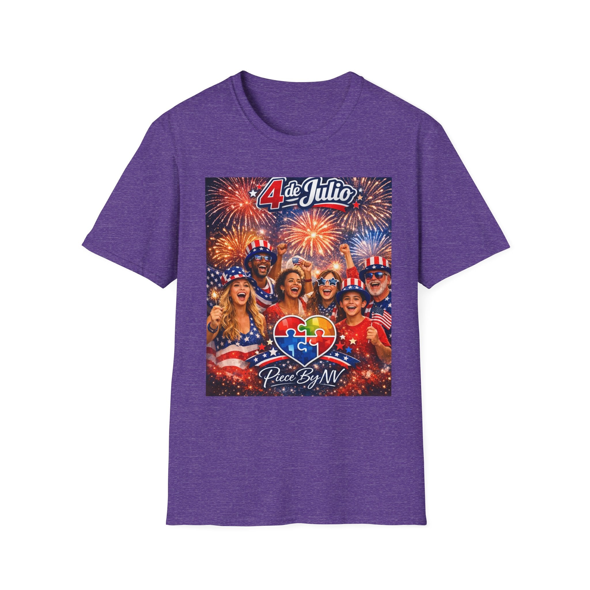 Autism Awareness American Flag 4th of July T-Shirt | Inclusion Patriotic Design