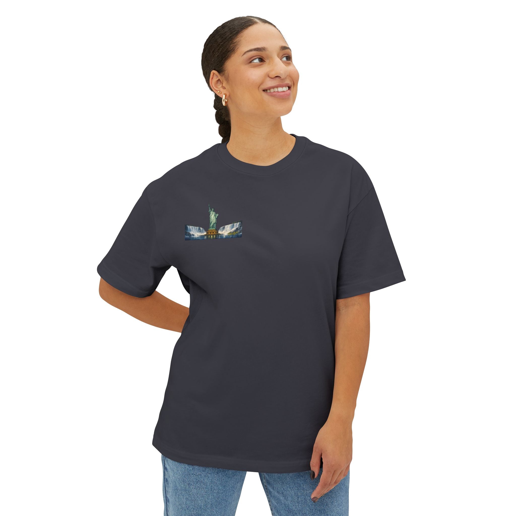 Statue of Liberty Eagle Back Print T-Shirt | Patriotic Liberty Artwork