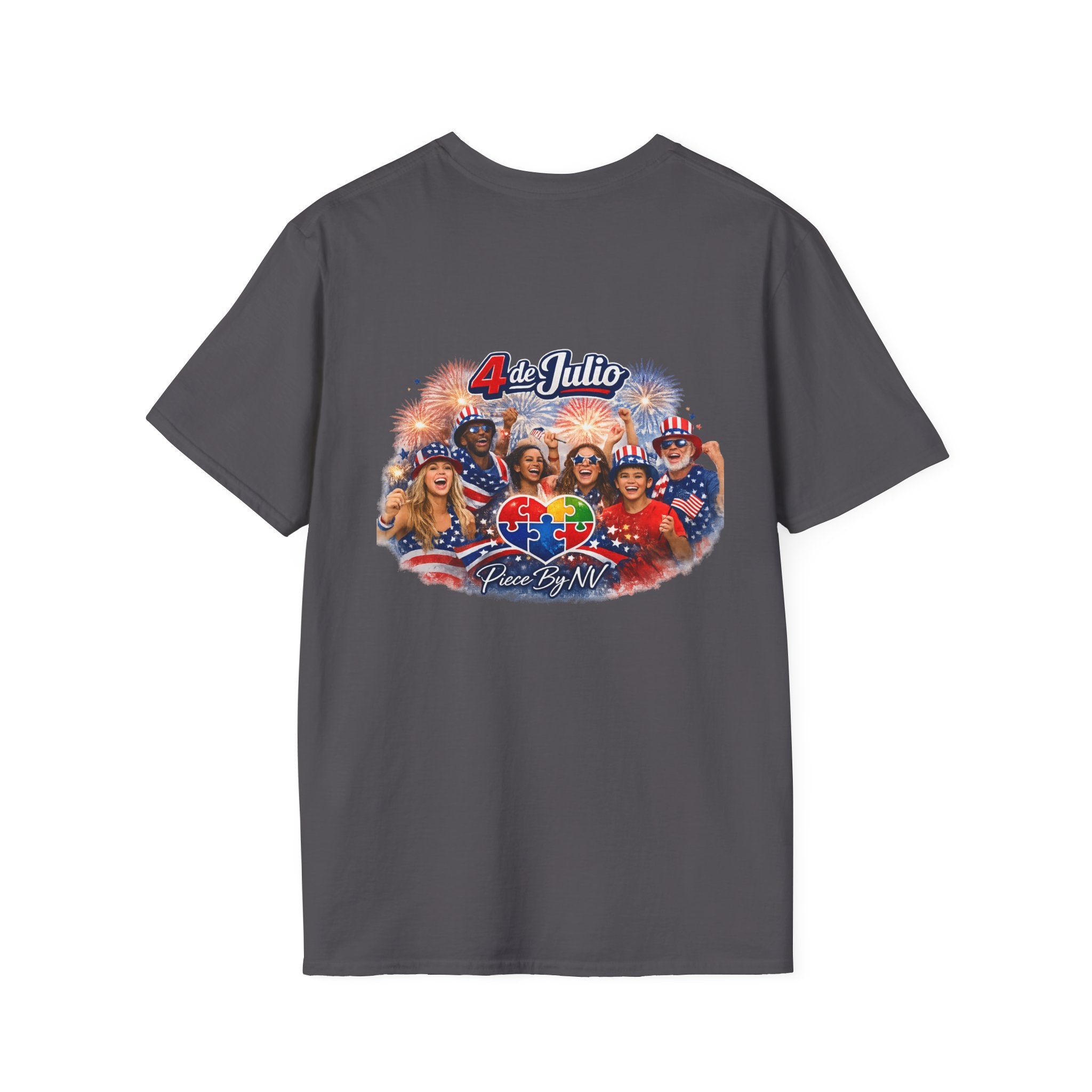 Autism Awareness American Flag 4th of July T-Shirt | Inclusion Patriotic Design