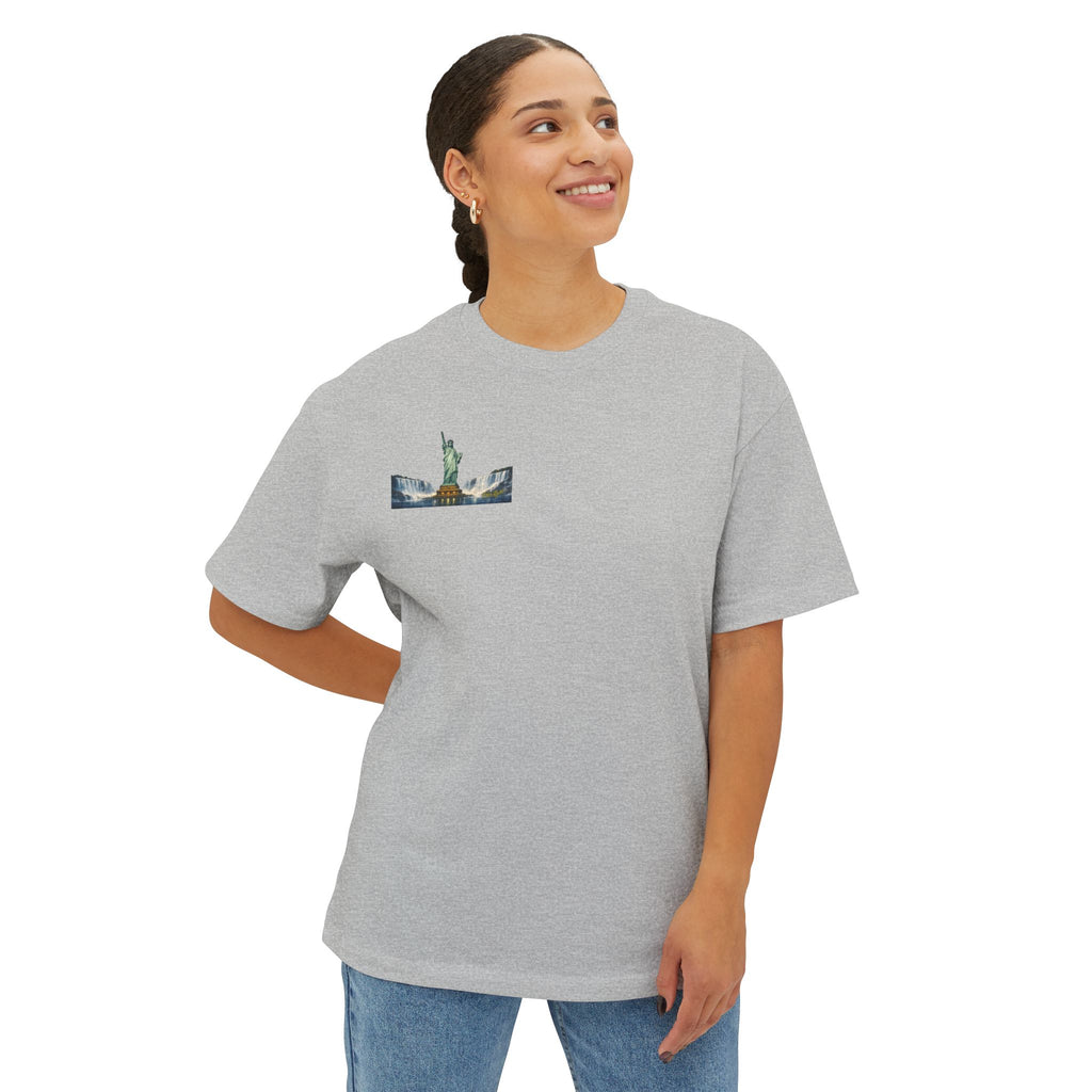 Statue of Liberty Eagle Back Print T-Shirt | Patriotic Liberty Artwork